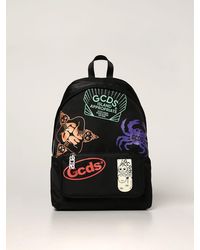 Gcds Backpack Nylon Backpack With Prints - Black