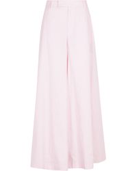 FEDERICA TOSI - Pantalone 5 Tasche Wide Popeline Cotone Elastane Pantaloni - Lyst