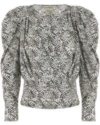 Isabel Marant - Printed Stretch Silk Blouse - Lyst