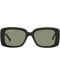 Balenciaga - Rectangular Sunglasses Bb0048S 001- 52Mm - Lyst