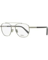 ZEGNA - Geometric Pilot Eyeglasses Ez5285 012 53Mm Metal/Plastic (Acetate) - Lyst