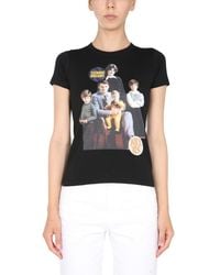 Raf Simons - Crew Neck T-Shirt With Front Print Cotton T-Shirts - Lyst