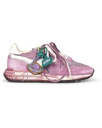 Autry - Suede And Nylon Reelwind Super Vintage Sneakers - Lyst