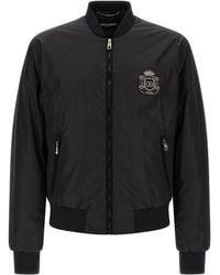 Dolce & Gabbana - Logo Bomber Jacket - Lyst