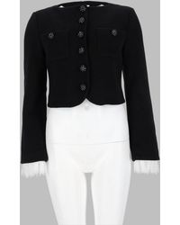 Self-Portrait - Padded Wool Blend Jacket - Lyst