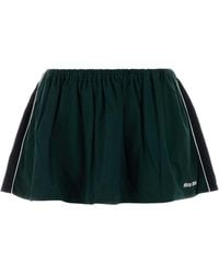 Miu Miu - Bottle Cotton Mini Skirt - Lyst