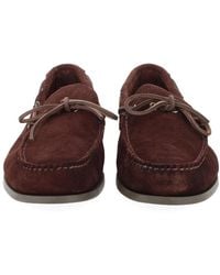 G.H. Bass & Co. - Moccasin Camp Moc Leather Cow Loafers - Lyst