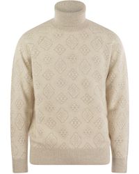 Brunello Cucinelli - Geometric Jacquard Turtleneck Sweater - Lyst