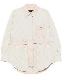 Fabiana Filippi - Quilted Belted Coat - Lyst