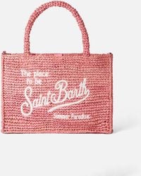 Mc2 Saint Barth - Colette Raffia Handbag With Saint Barth Embroidery - Lyst