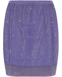 Santa Brands - Netted Rhinestone Mini Skirt Polyester - Lyst