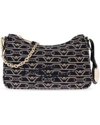 Emporio Armani - Shoulder Bag With Embroidered Logo - Lyst