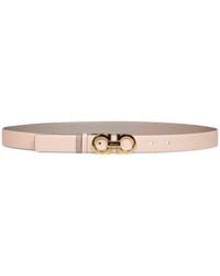 Ferragamo - Two-Tone Leather Reversible Gancini Belt - Lyst
