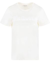 Alexander McQueen - Logo Cotton T-shirt - Lyst