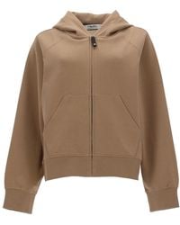 Max Mara - S Max Mara Zip-Front Hoodie Sweatshirt With Drawstring Hood - Lyst