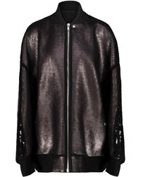Rick Owens - Jumbo Peter Fly Embroidered Bomber Jacket Clothing - Lyst