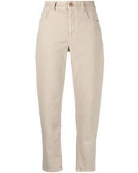 Brunello Cucinelli - Cold Cotton Tapered Trousers - Lyst