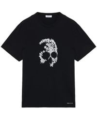 McQueen - T-Shirt With A Distinctive Skull Motif - Lyst