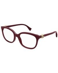 Gucci - Eyeglasses Square Full Rim, Light Havana Frame And Clear Demo Lenses Lens Gg1075O002 - Lyst