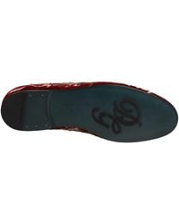 Dolce & Gabbana - Dolce & Gabbana Velvet Floral Embroidery Loafer - Lyst