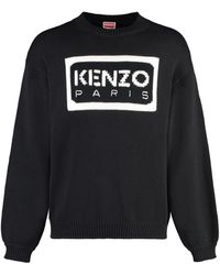 KENZO - Cotton Blend Crew-Neck Sweater - Lyst