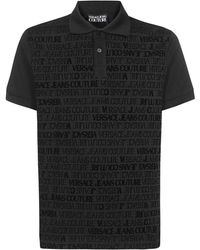 Versace - Short Sleeve Cotton Polo Shirt - Lyst