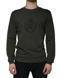 Dolce & Gabbana - Army Dg Crown Crew Neck Pullover Sweater - Lyst