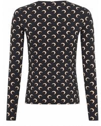 Marine Serre - Brand-print Fitted Stretch-jersey Top - Lyst