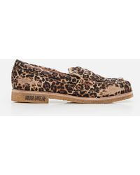 Golden Goose - Jerry Leopard Print Horsy Leather Loafers - Lyst
