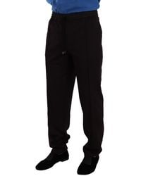 Dolce & Gabbana - Bordeaux Cotton Skinny Trouser Pants - Lyst