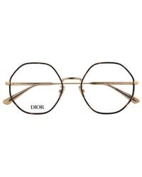 Dior - Eyeglasses Geometric Full Rim, Shiny Endura-Havana Frame And Clear Demo Lenses Lens Gemor2Ua000 Sunglasses - Lyst