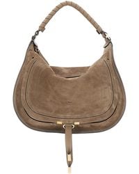 Chloé - Chloã 'Marcie Medium' Shoulder Bag With Logo Lettering On The Front - Lyst