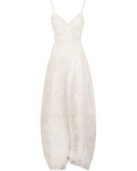 Ermanno Scervino - Floral Lace V-Neck Long Dress - Lyst