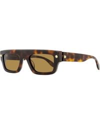 McQueen - Flat Top Rectangular Sunglasses Am0427S 002 52Mm Plastic (Acetate) - Lyst