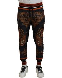 Dolce & Gabbana - Baroque Print Joggers Pants - Lyst