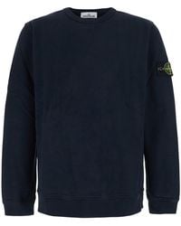 Stone Island - Hooded Zip-Up Sweatshirt Organic Cotton Sweatshirts - Lyst