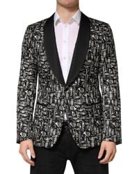 Dolce & Gabbana - Black Jazz Club Silk Single Breasted Blazer - Lyst