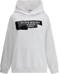 Givenchy - Gauzy Fabric Hoodie With Tape - Lyst