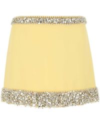 Miu Miu - Pastel Crepe Mini Skirt - Lyst
