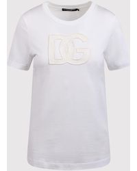 Dolce & Gabbana - Logo-patch Cotton T-shirt - Lyst