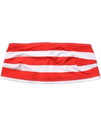 Dolce & Gabbana - Nylon Striped Ribbed Tube Crop Top And Elastane - Lyst