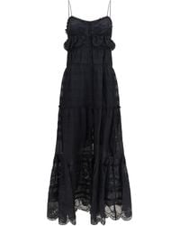 Isabel Marant - Paule Long Ruffled Dress Cotton - Lyst