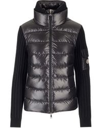 Moncler - Logo Patch Wool Puffer - Lyst