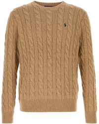 Polo Ralph Lauren - Camel Cotton Sweater - Lyst