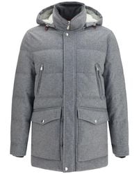 Brunello Cucinelli - Cashmere Full-Length Jacket Clothing - Lyst