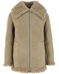 Burberry - Cappuccino Shearling Jacket - Lyst