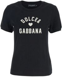 Dolce & Gabbana - T-Shirt With Logo - Lyst