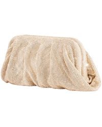 Benedetta Bruzziches - Venus La Grande Crystal Rhinestone-Embellished Aluminum Mesh Clutch With Shoulder Strap - Lyst