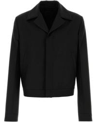 Prada - Black Mohair Blend Blazer - Lyst