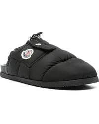 Moncler - Mon Pocket Logo Patch Padded Shoes Flats - Lyst